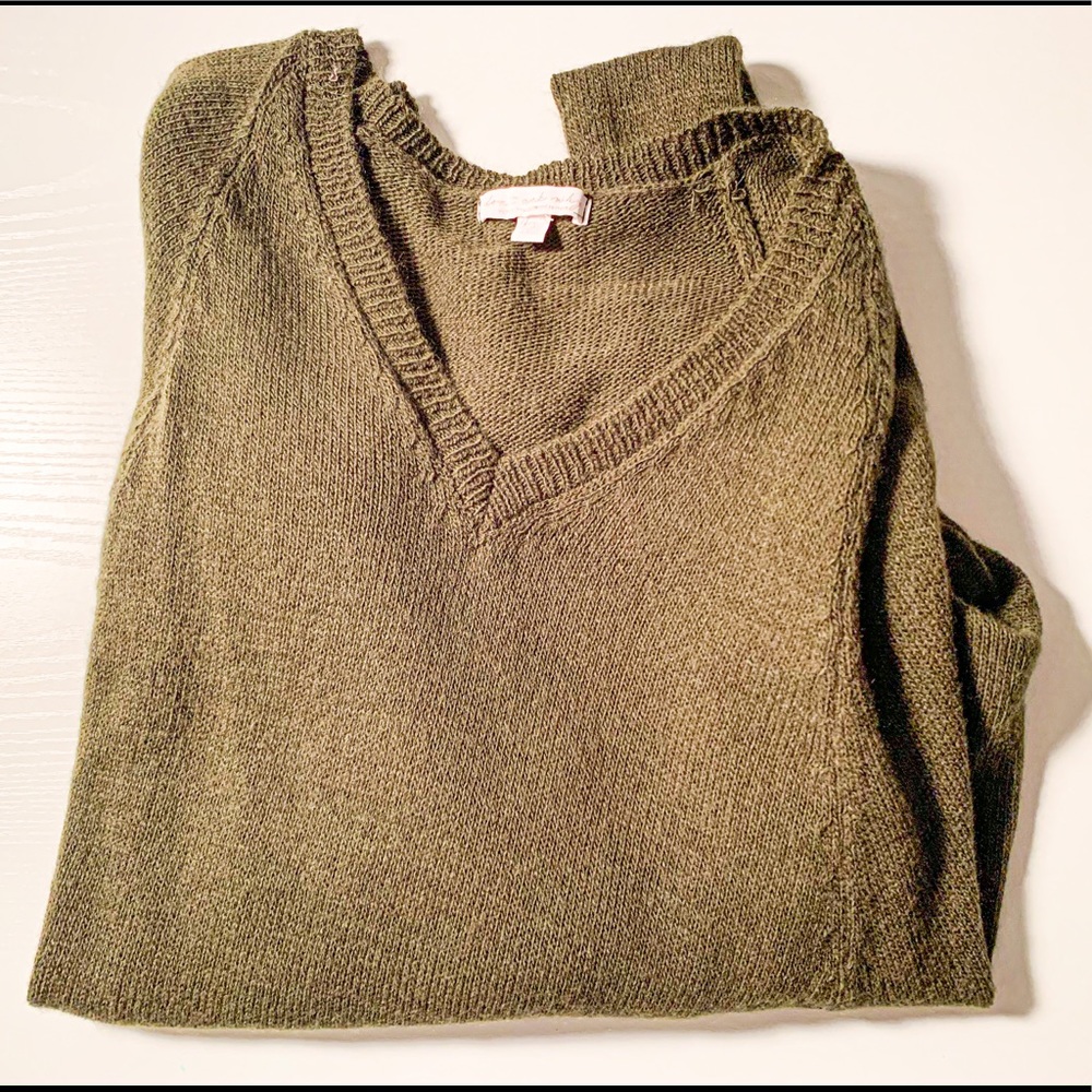 green sweater